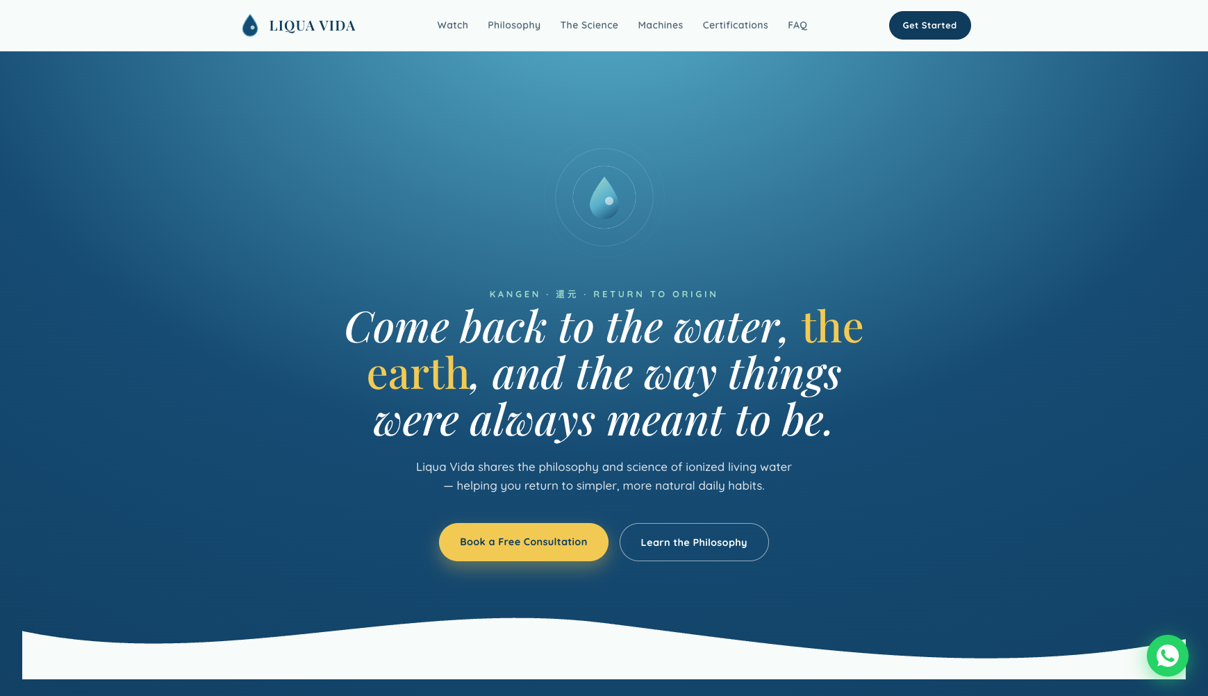 Liquavida Landing Page